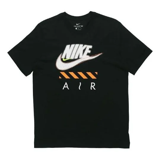 Nike Air Casual Sports Breathable Round Neck Short Sleeve Black CT6533-010 - 1