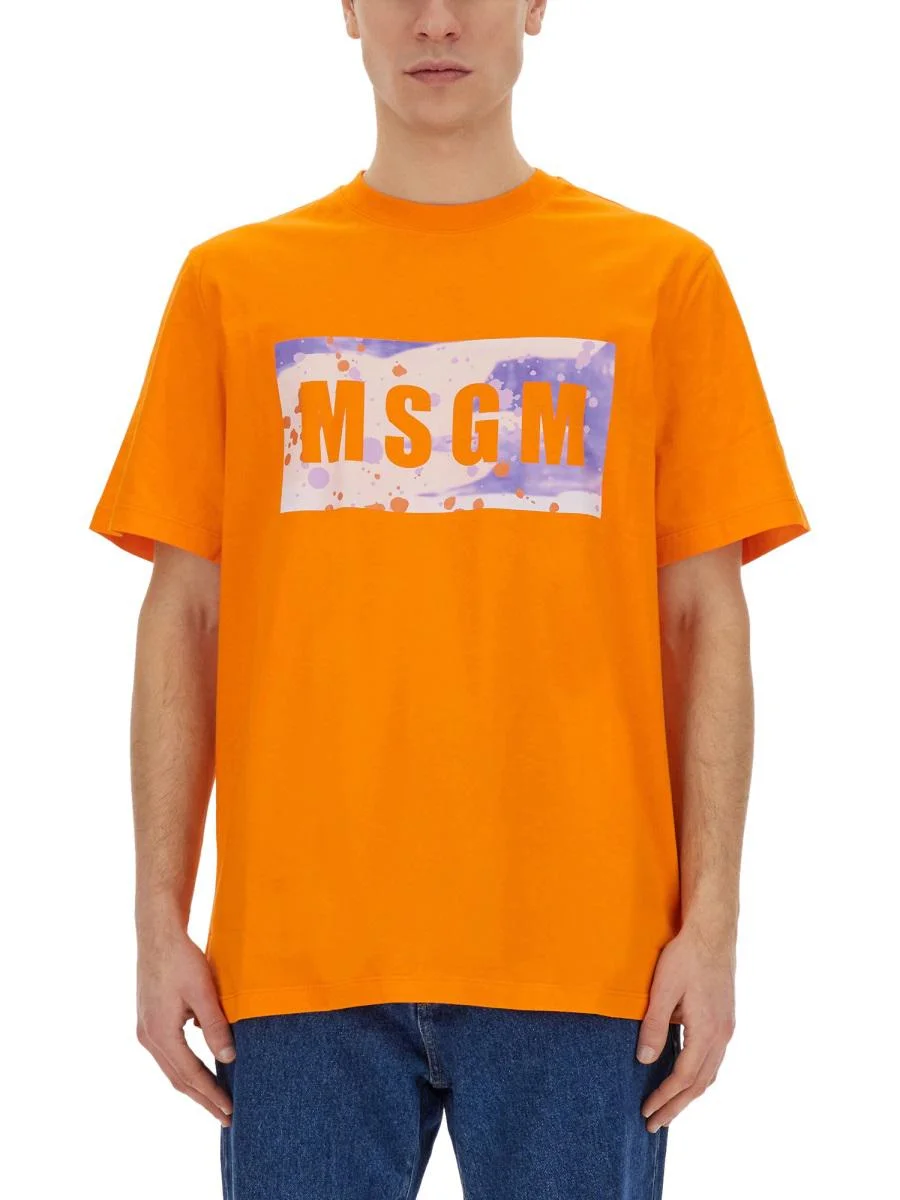 MSGM T-SHIRT WITH LOGO - 1