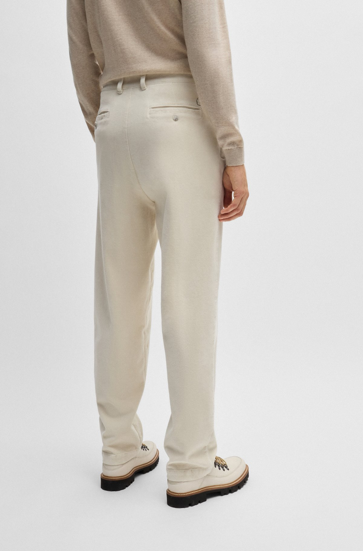 RELAXED-FIT TROUSERS IN STRETCH-COTTON VELVET - 4