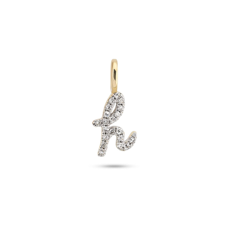 Diamond Cursive Initial Necklace 6