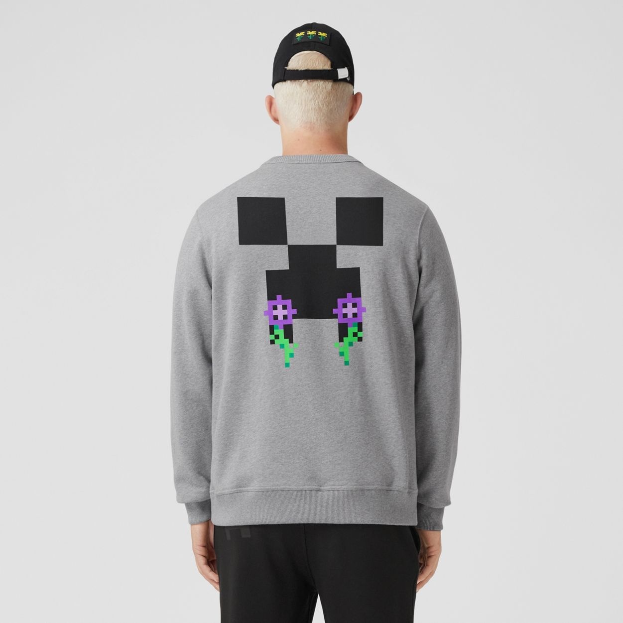 Monogram Motif Print Cotton Sweatshirt - 4