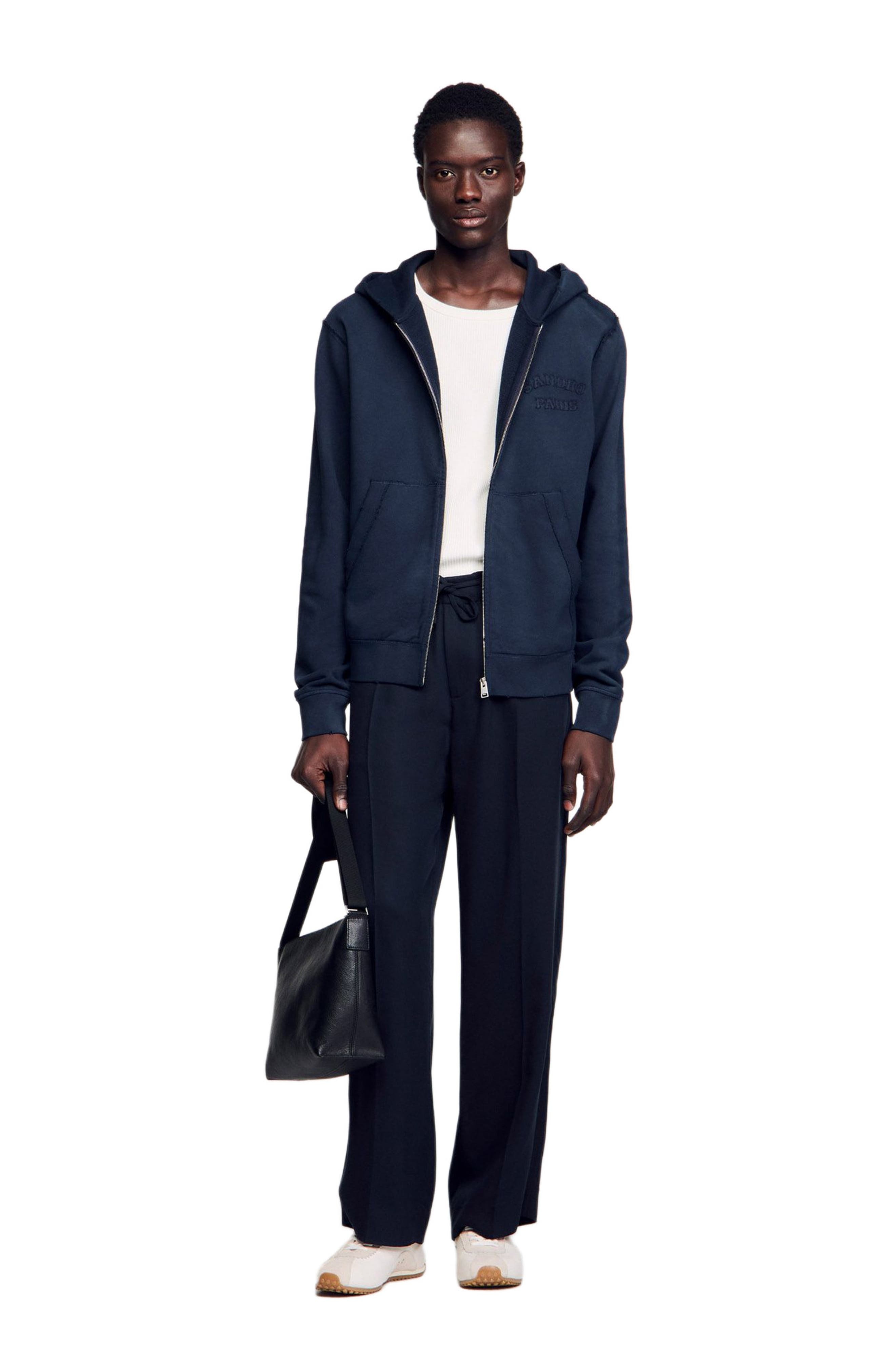 SANDRO Patch sweatshirt in Navy Blue at Nordstrom - 6