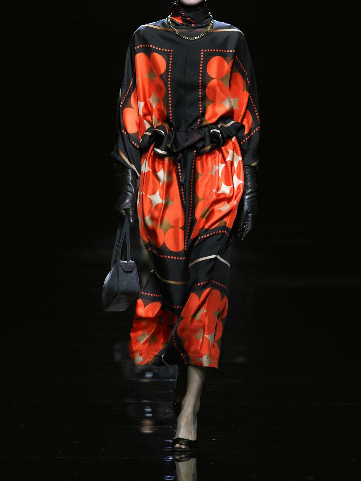 Bex tie-neck printed silk-twill blouse - 6