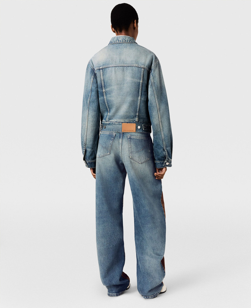Corduroy Panel Curved Jeans 4