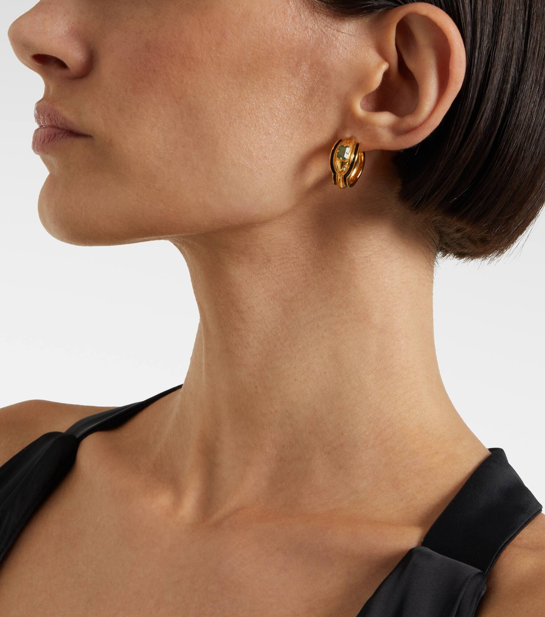 Snake sterling silver hoop earrings - 3