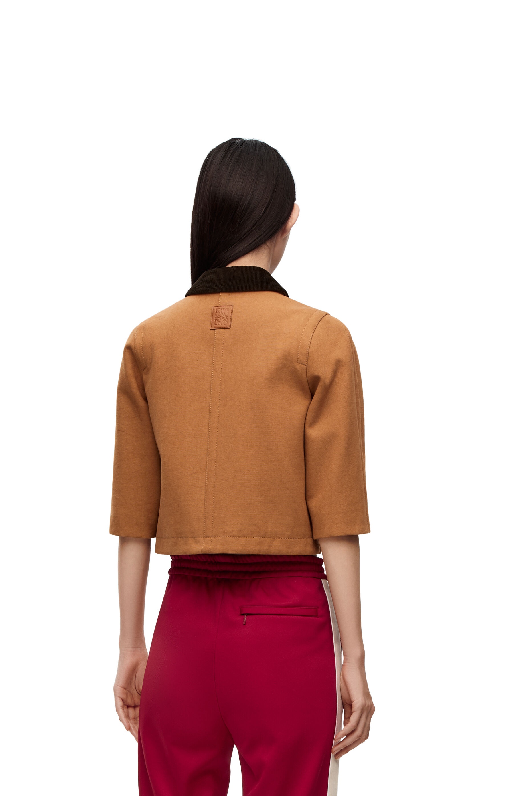 Short button jacket in cotton - 4