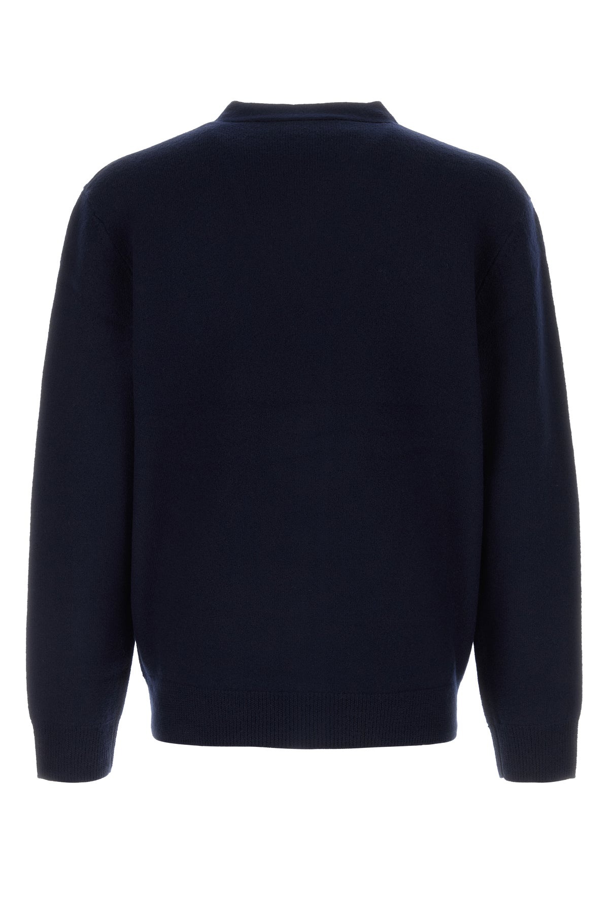 Navy blue wool cardigan - 2