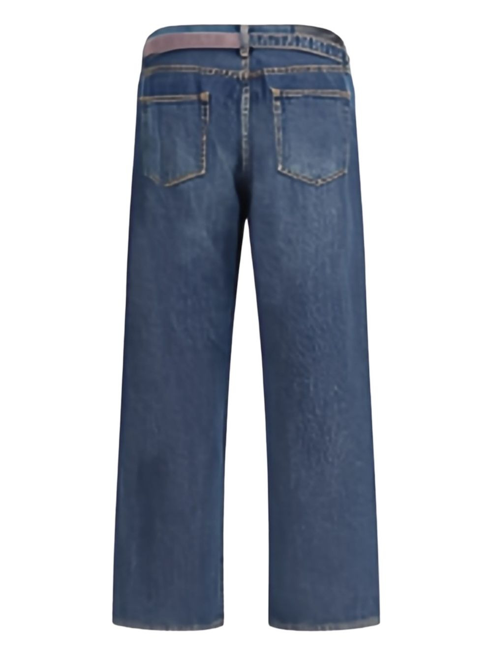 belted zip-pocket jeans - 3