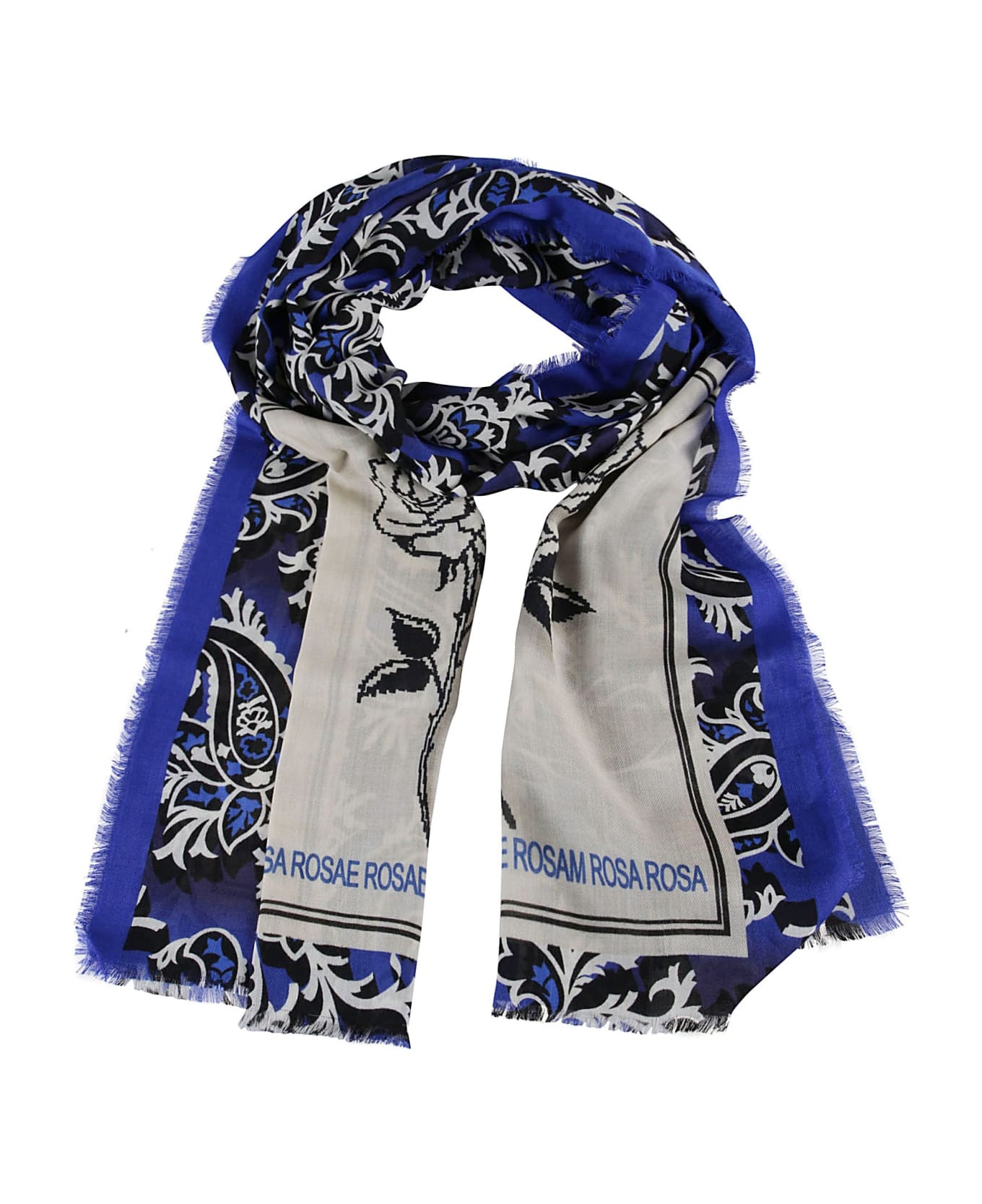 Printed Fringed Edge Scarf - 1