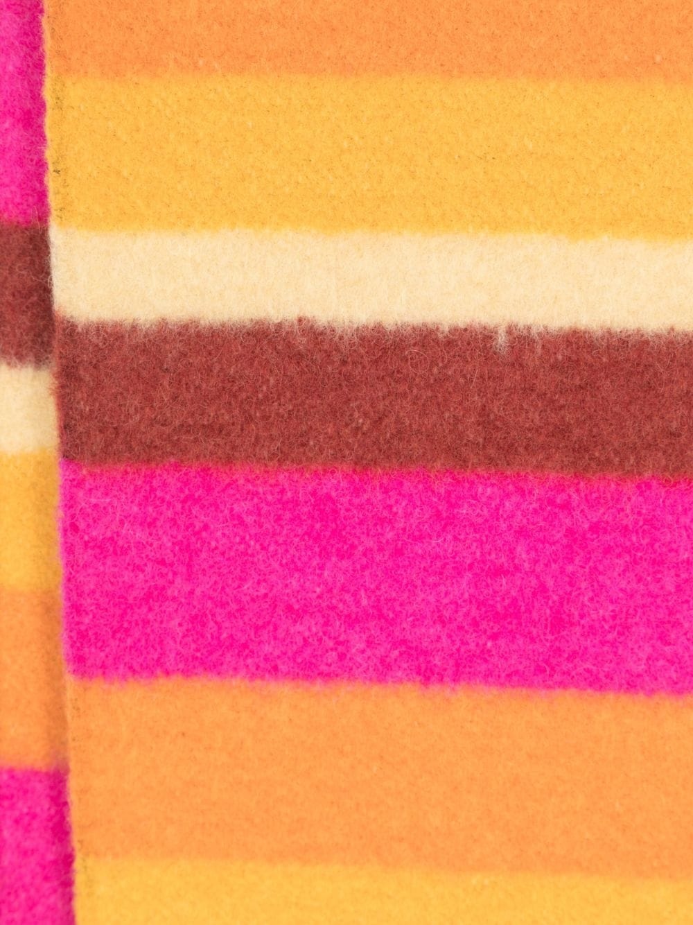 logo-patch stripe-pattern scarf - 2