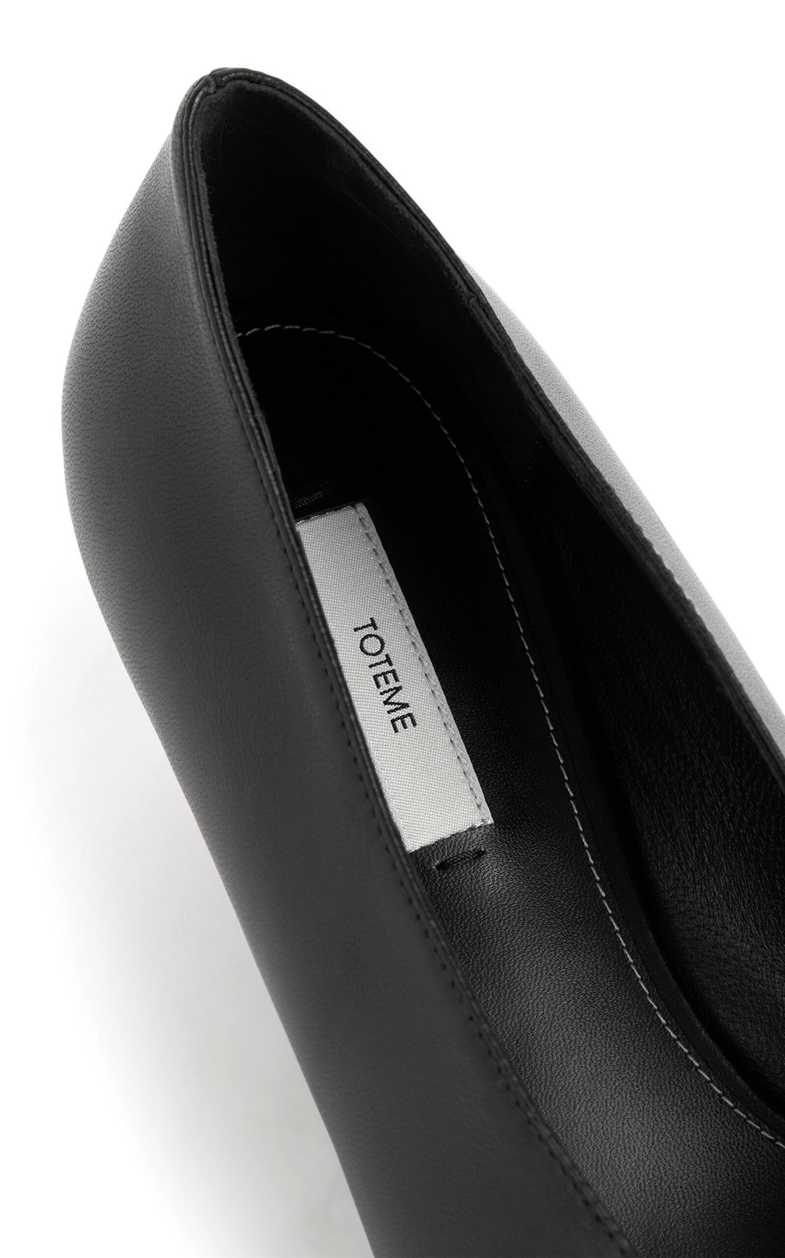 Sharp Leather Kitten-Heel Pumps black - 4