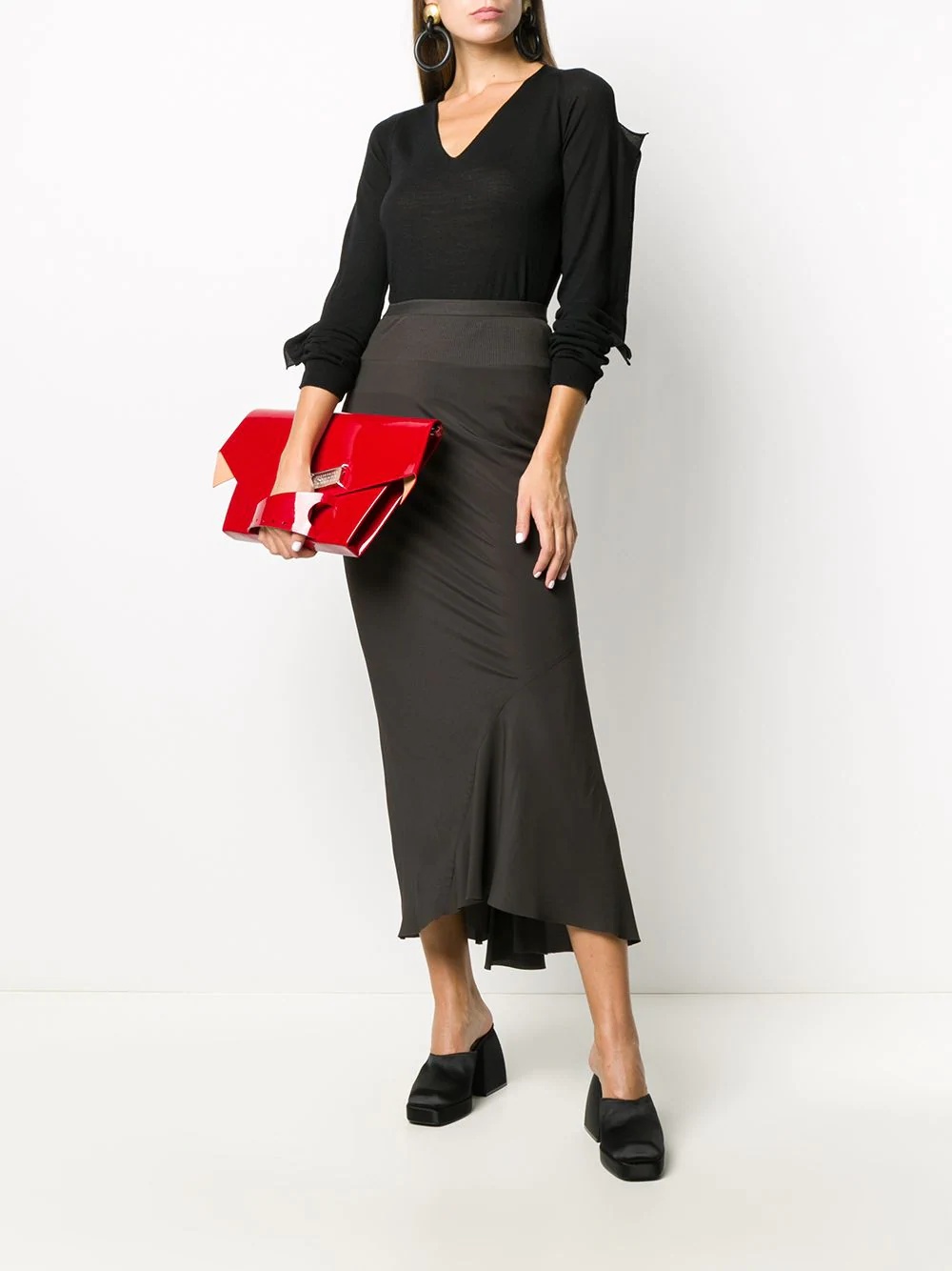 fitted midi skirt  - 2