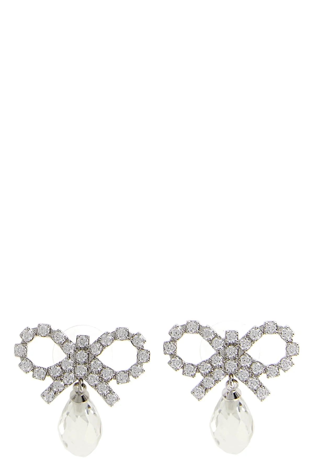 'Bow Crystal Droplet' earrings - 1