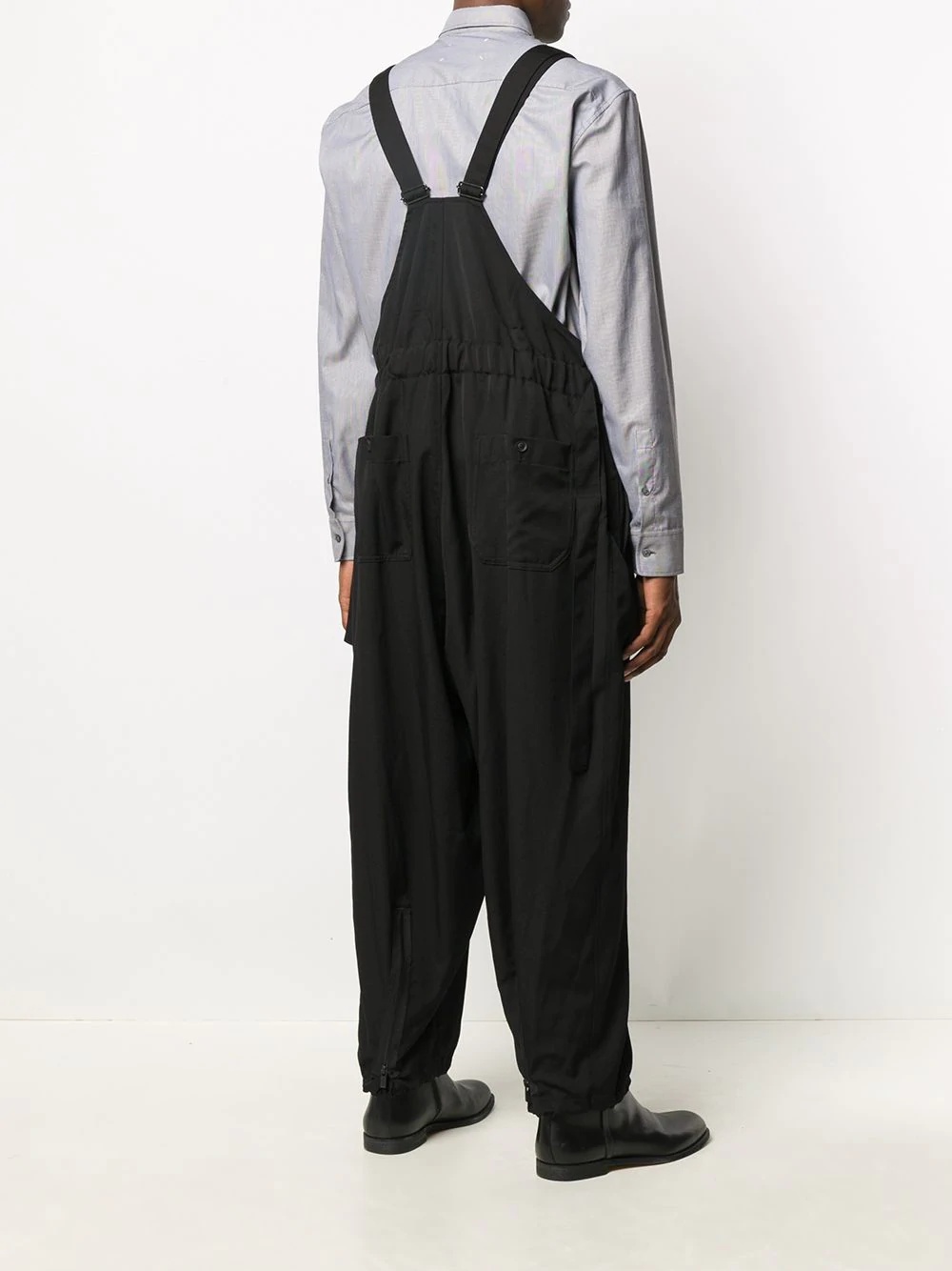 slouched dungaree trousers - 4