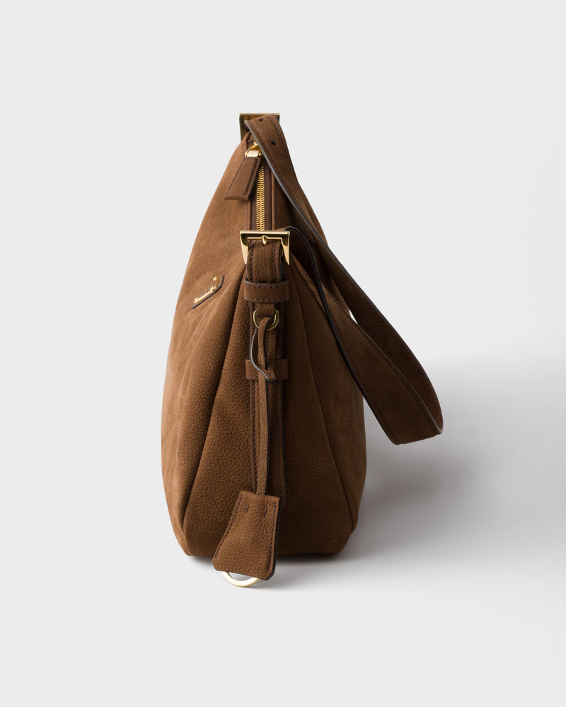Prada Aimée large nubuck leather shoulder bag 7