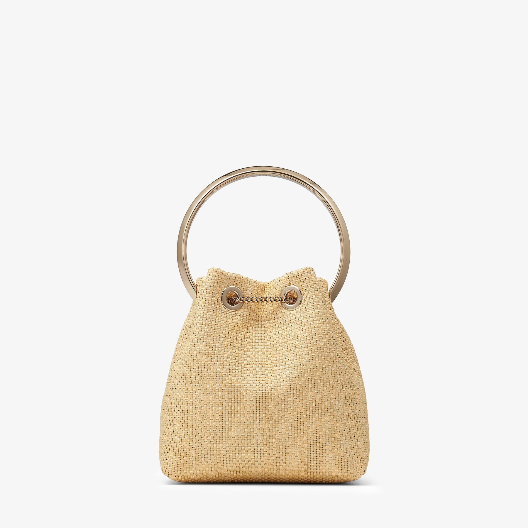 Bon Bon
Natural Raffia Bag with Yellow Plexi Chain Strap - 9