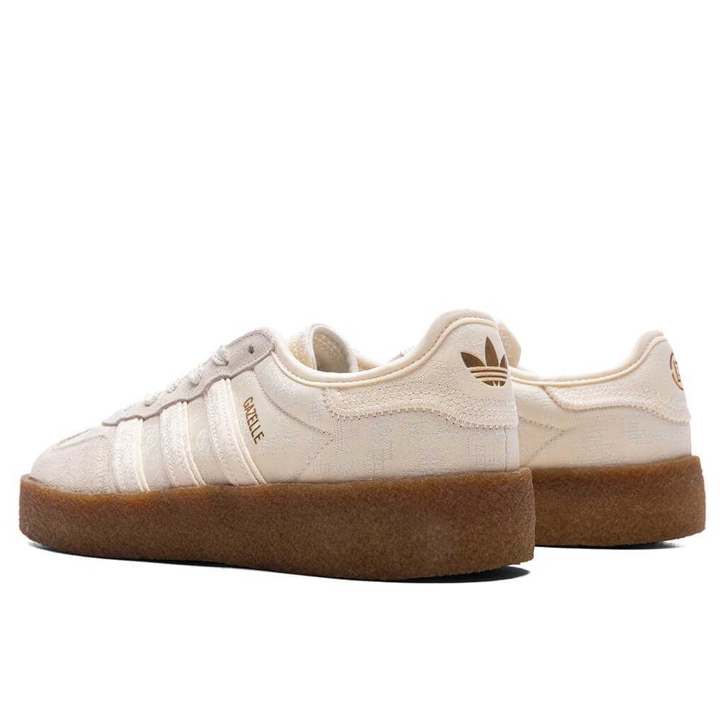 ADIDAS X CLOT GAZELLE BY EDISON CHEN - CREAM WHITE/CLOUD WHITE/GOLD METALLIC - 3