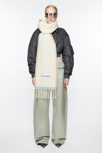 Acne Studios Wool mohair scarf - Narrow - White outlook