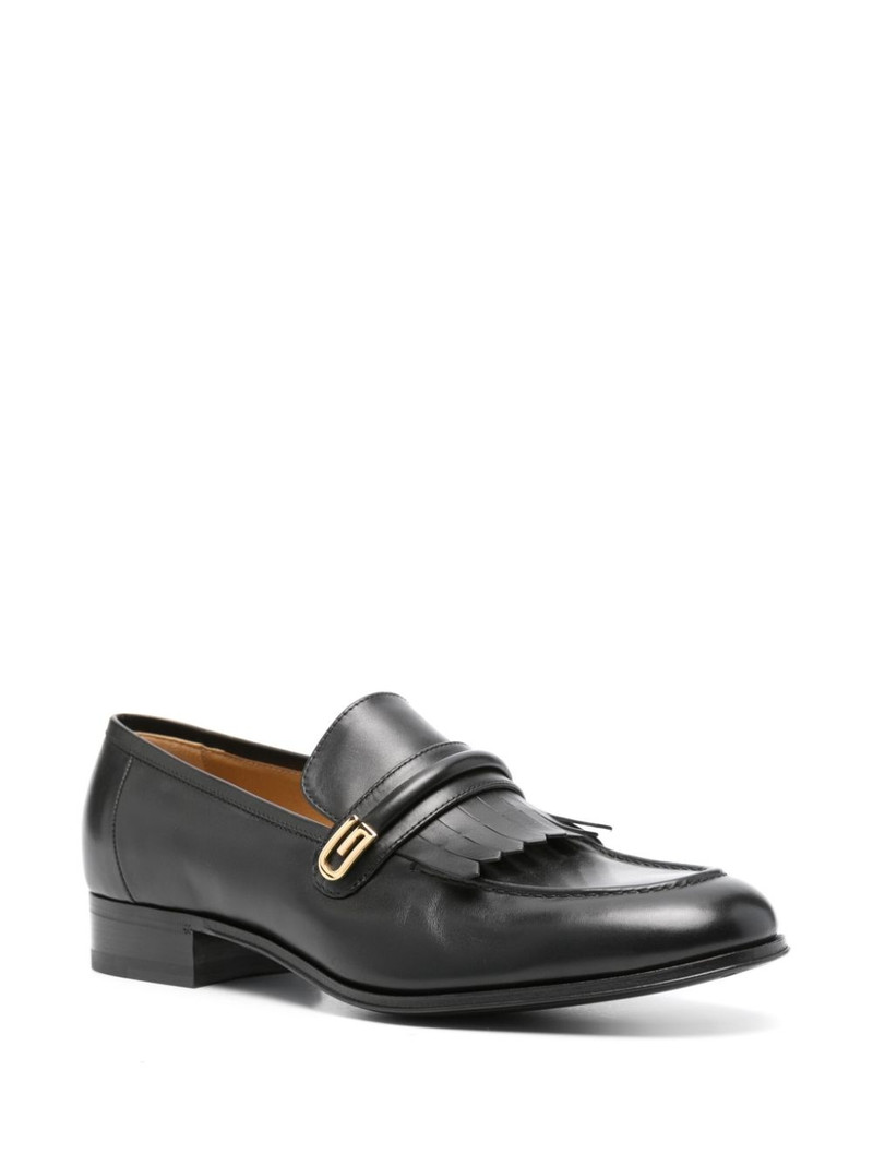 GUCCI mirrored G fringed loafers outlook
