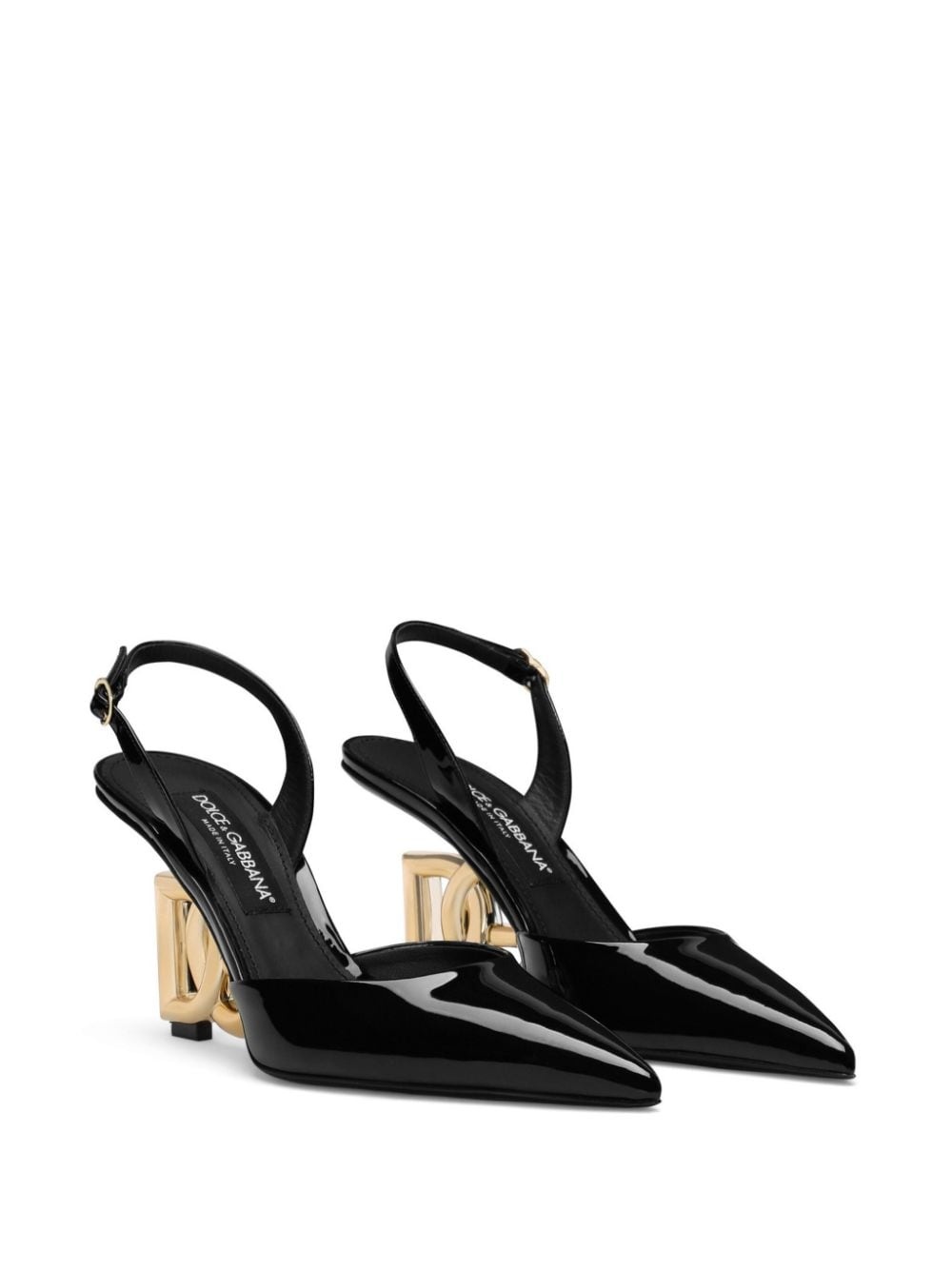 DG-heel leather slingback pumps - 2