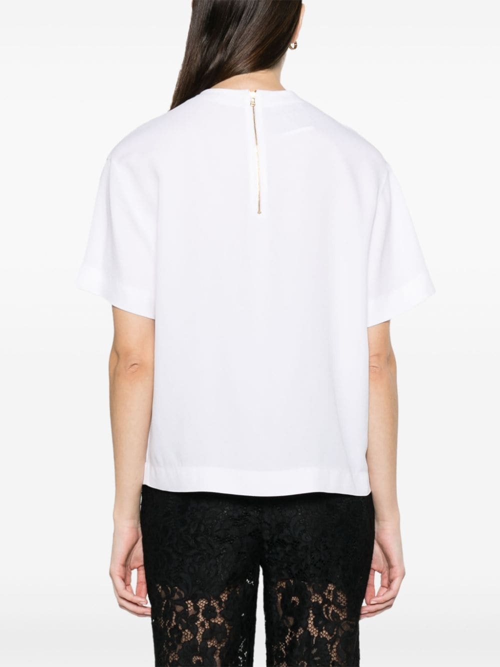 painting-print crepe blouse - 4