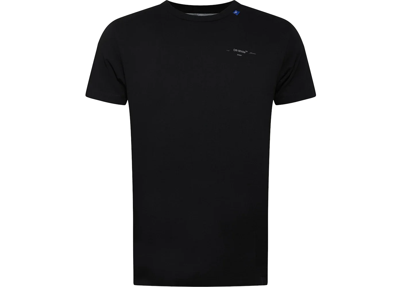 OFF-WHITE Slim Fit Backbone T-Shirt Black/Silver - 1