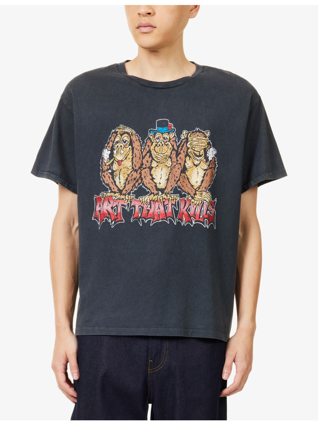 Printed Crewneck Cotton-Jersey T-Shirt - 3
