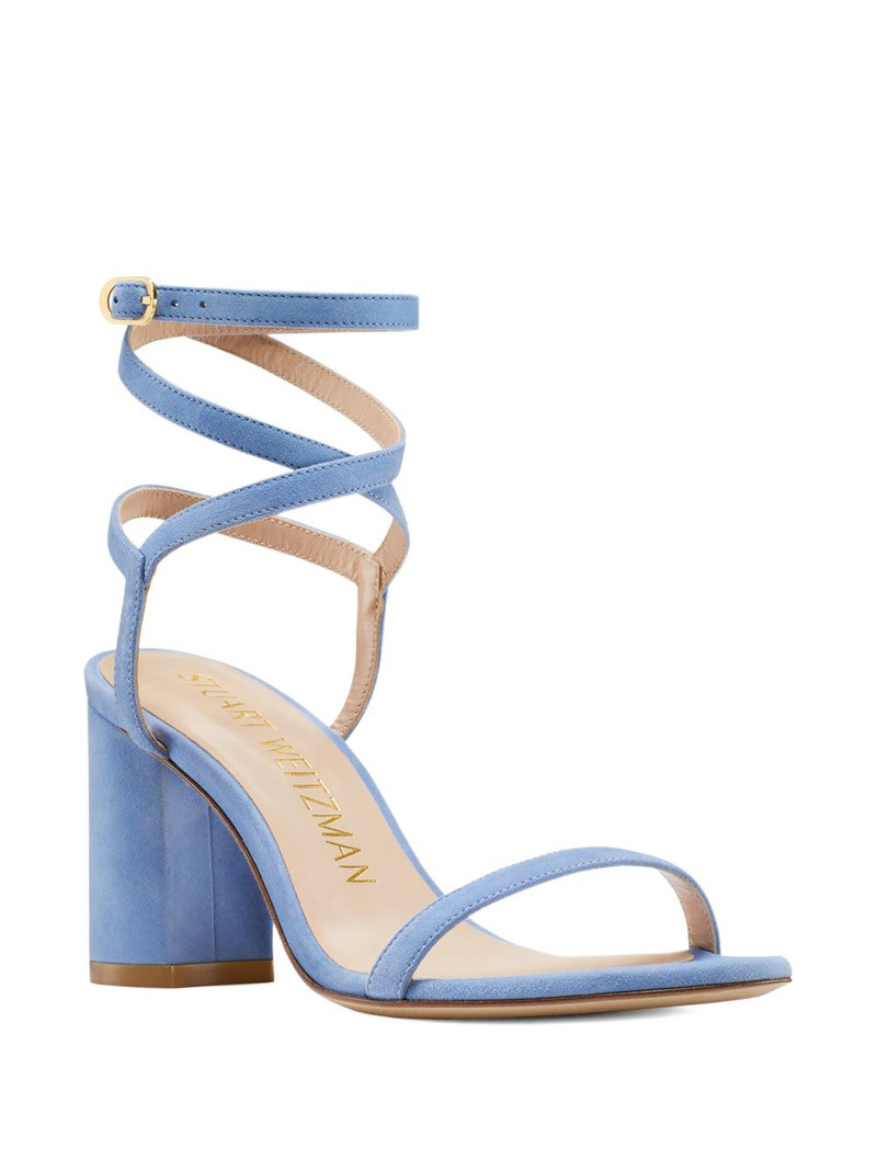 Stuart Weitzman Merinda Block crossover ankle strap sandals outlook