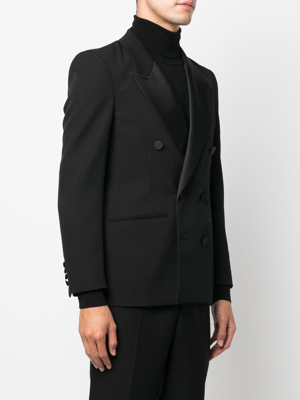 double-breasted tailored blazer - 3