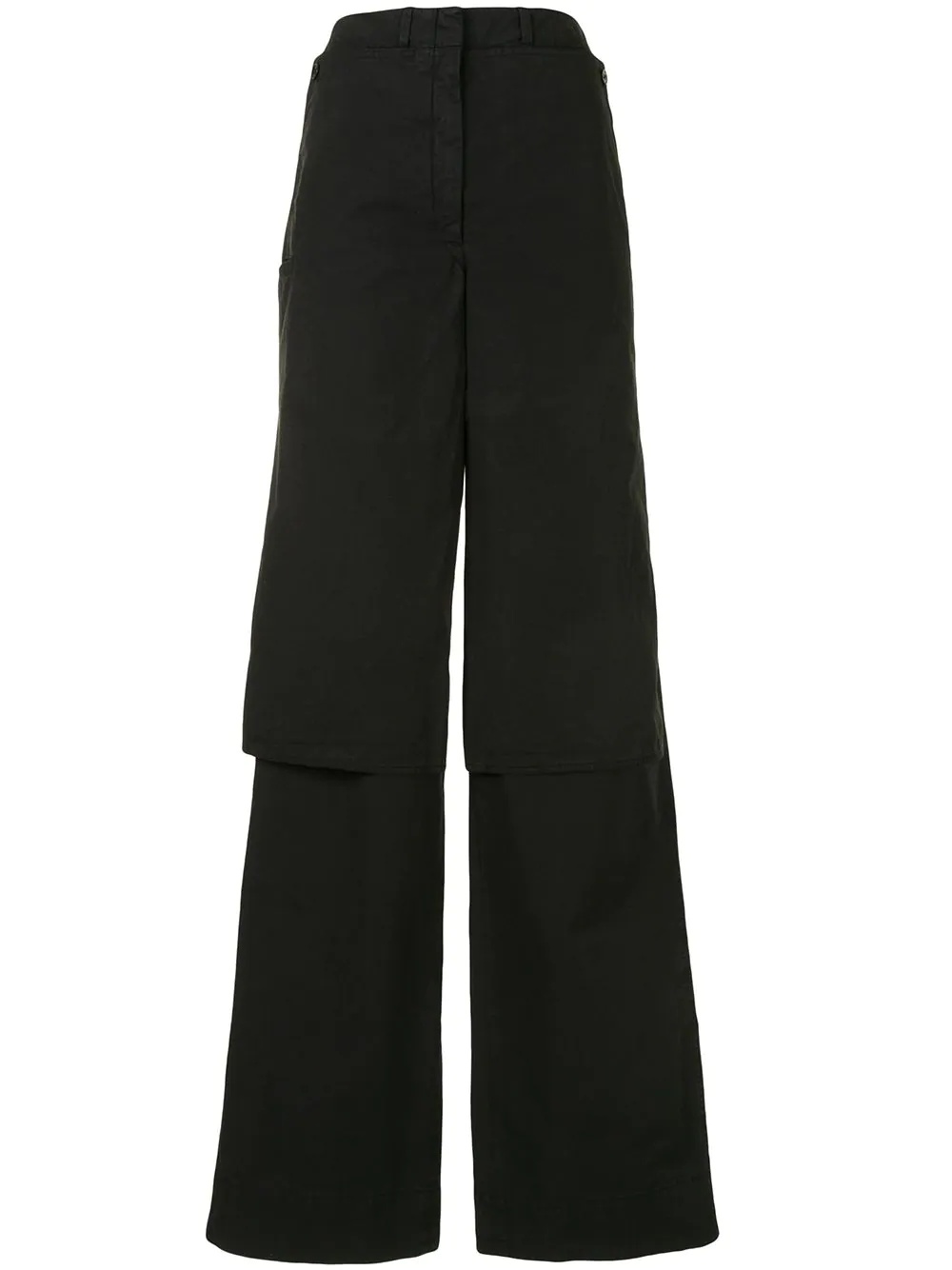 layered tailored trousers - 1