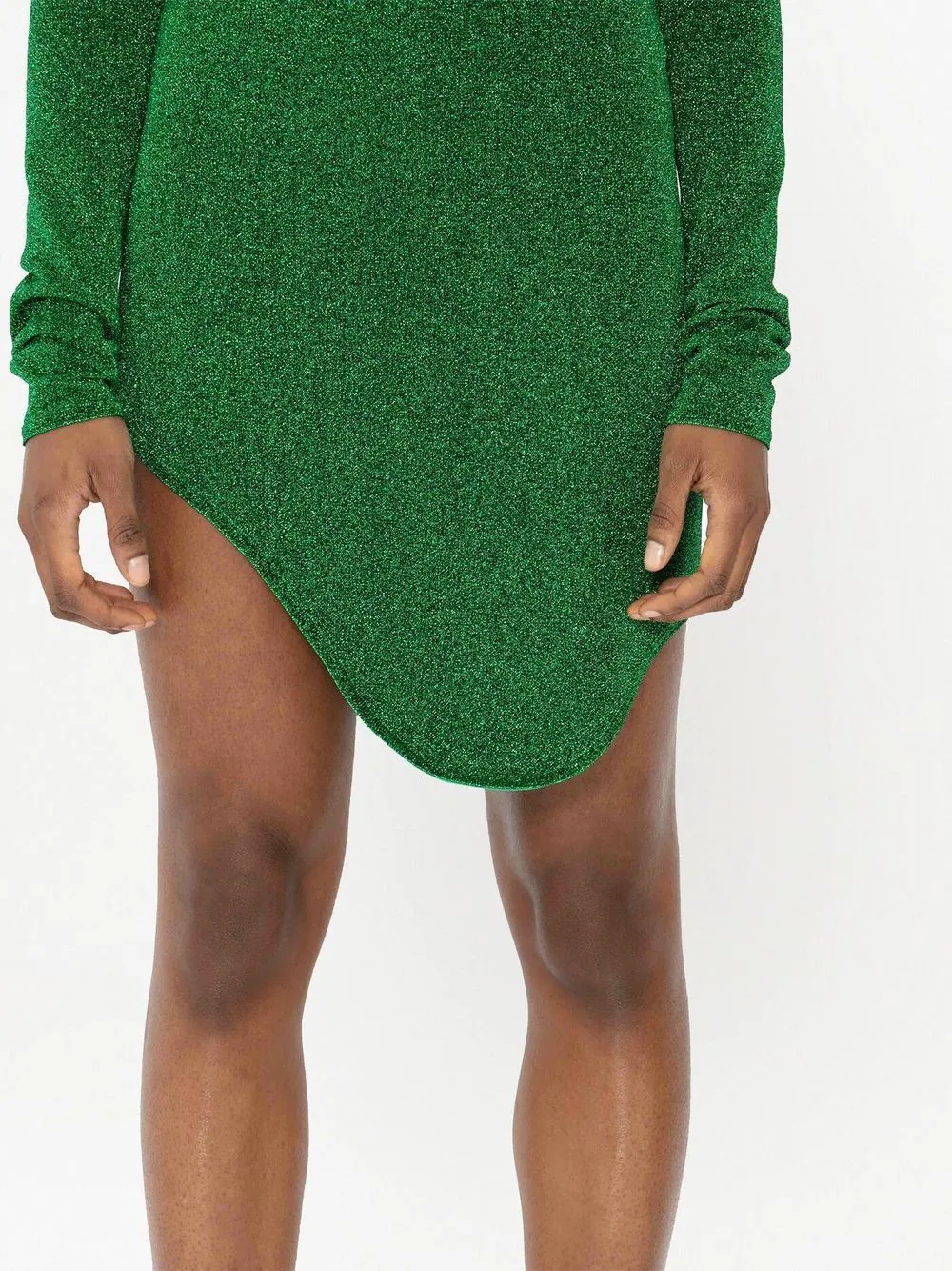 glitter cut-out asymmetric dress - 5