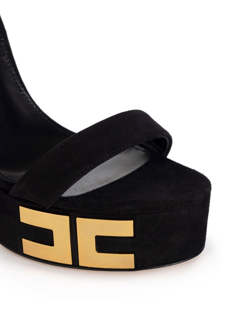135mm logo-appliqué suede sandals 4