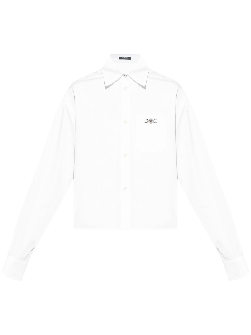 Medusa-plaque cotton shirt - 1