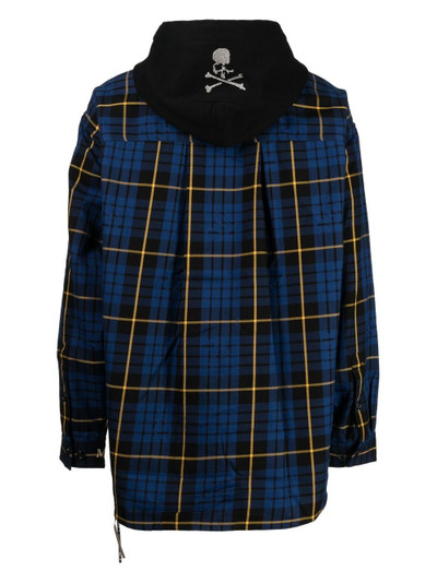 MASTERMIND WORLD check-pattern hooded shirt jacket outlook