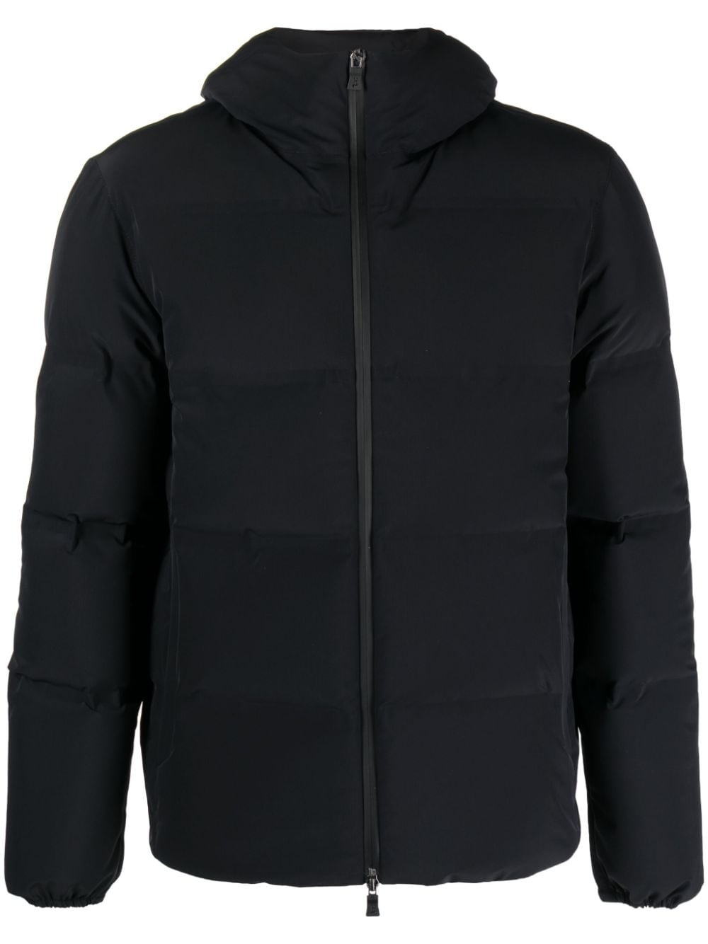 high-neck padded hooded jacket - 1