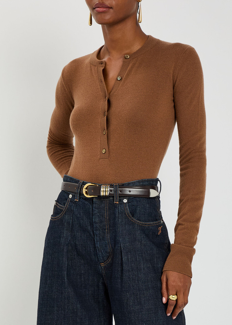 DÉHANCHE Dehanche Hollyhock Two-tone Leather Belt outlook