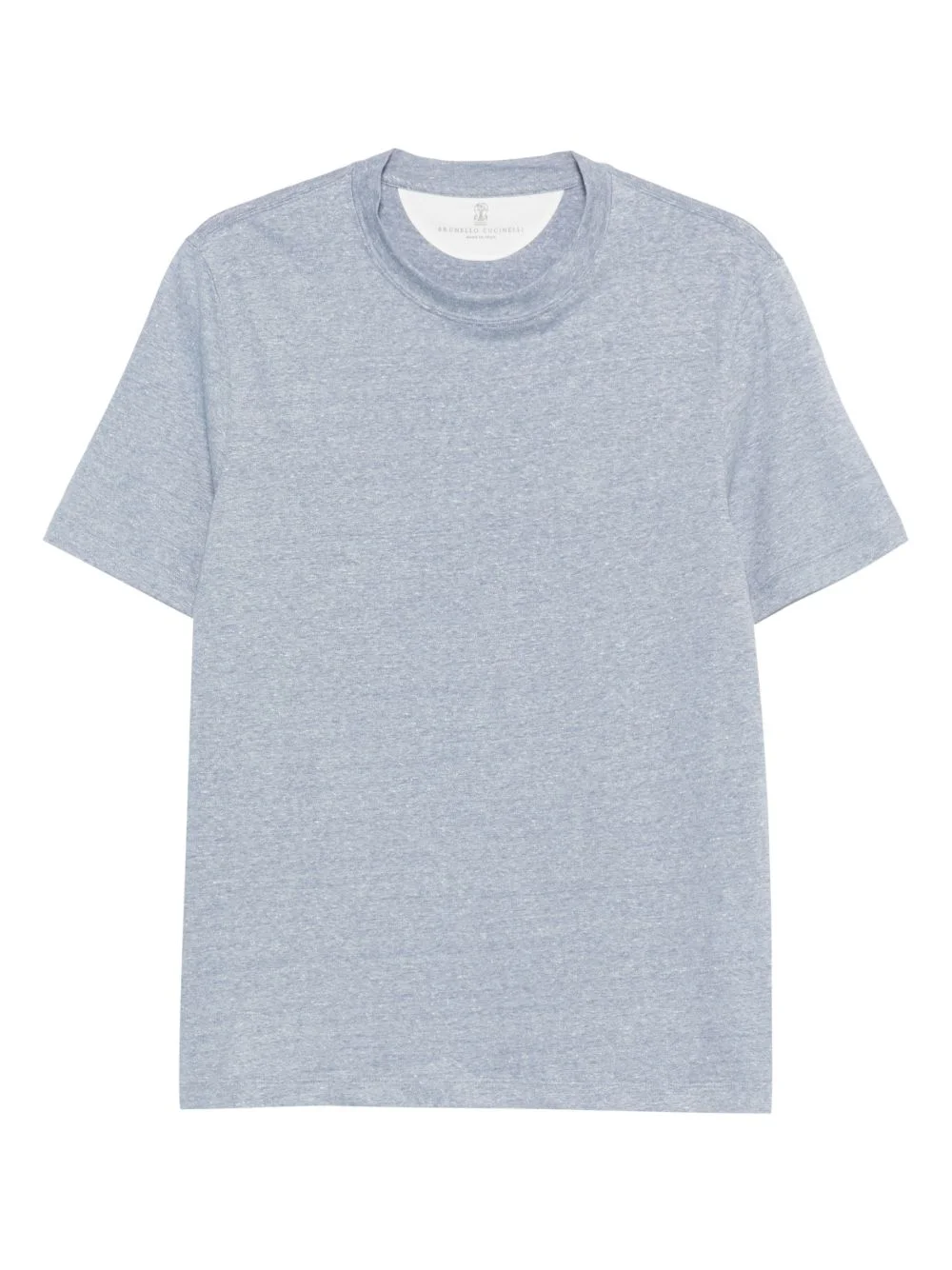 straight hem cotton T-shirt - 1