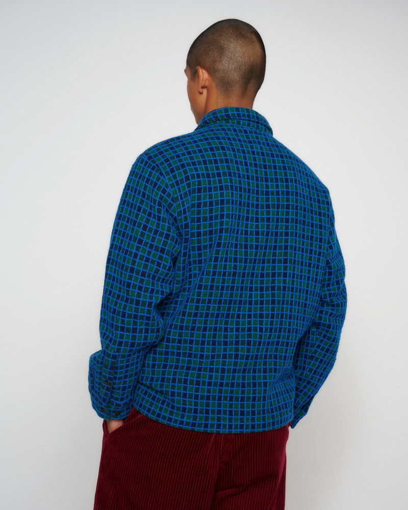 Check Mate Flannel Zip Shirt - Navy 4