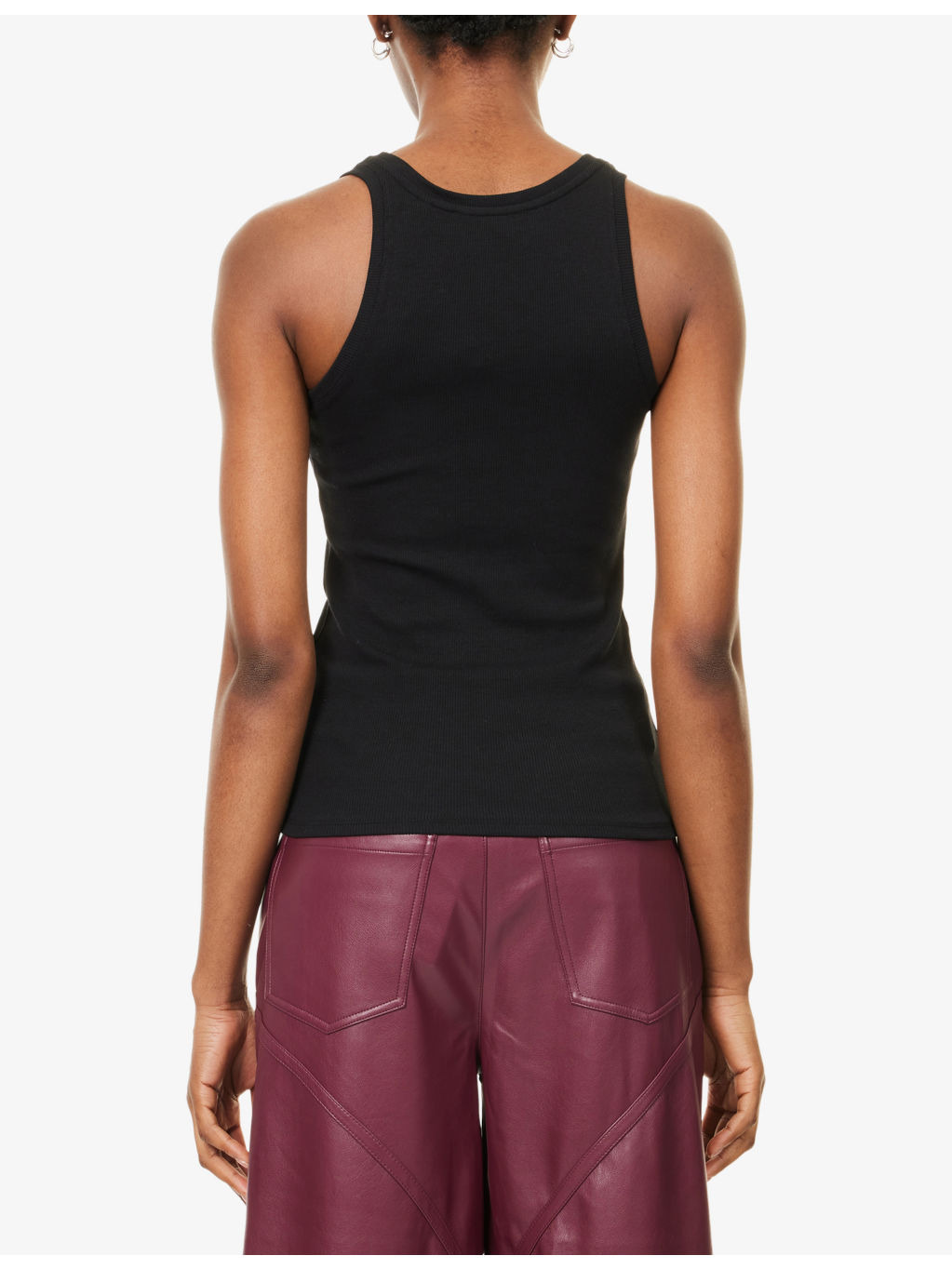 Adanne Core Logo-Embroidered Stretch-Cotton Tank Top - 4