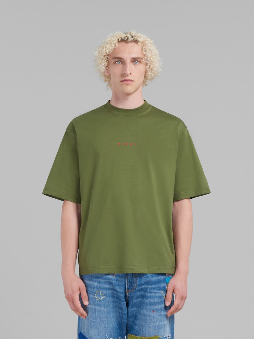 GREEN BIO COTTON T-SHIRT WITH MINI LOGO - 2