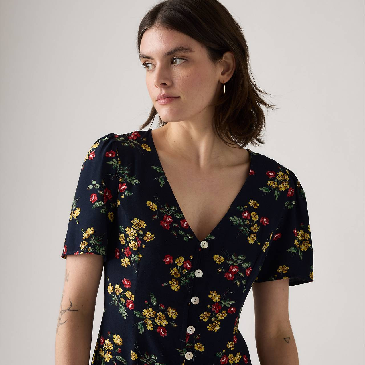 GIANNI SHORT-SLEEVE MINI DRESS - 5