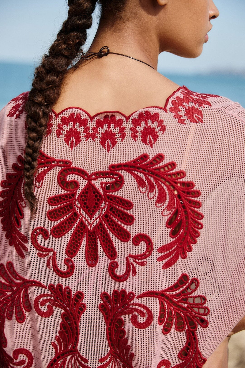 FARM RIO Light Pink Arabesc Dress outlook