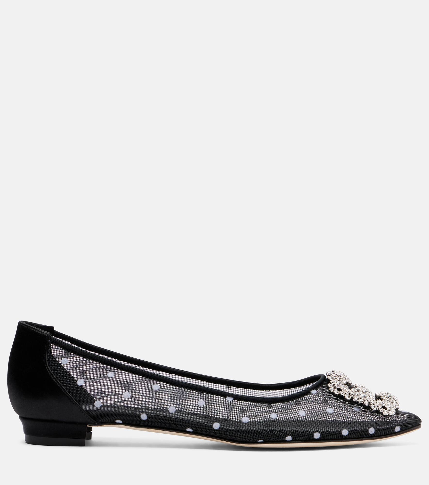 Hangisi embellished mesh ballet flats - 4