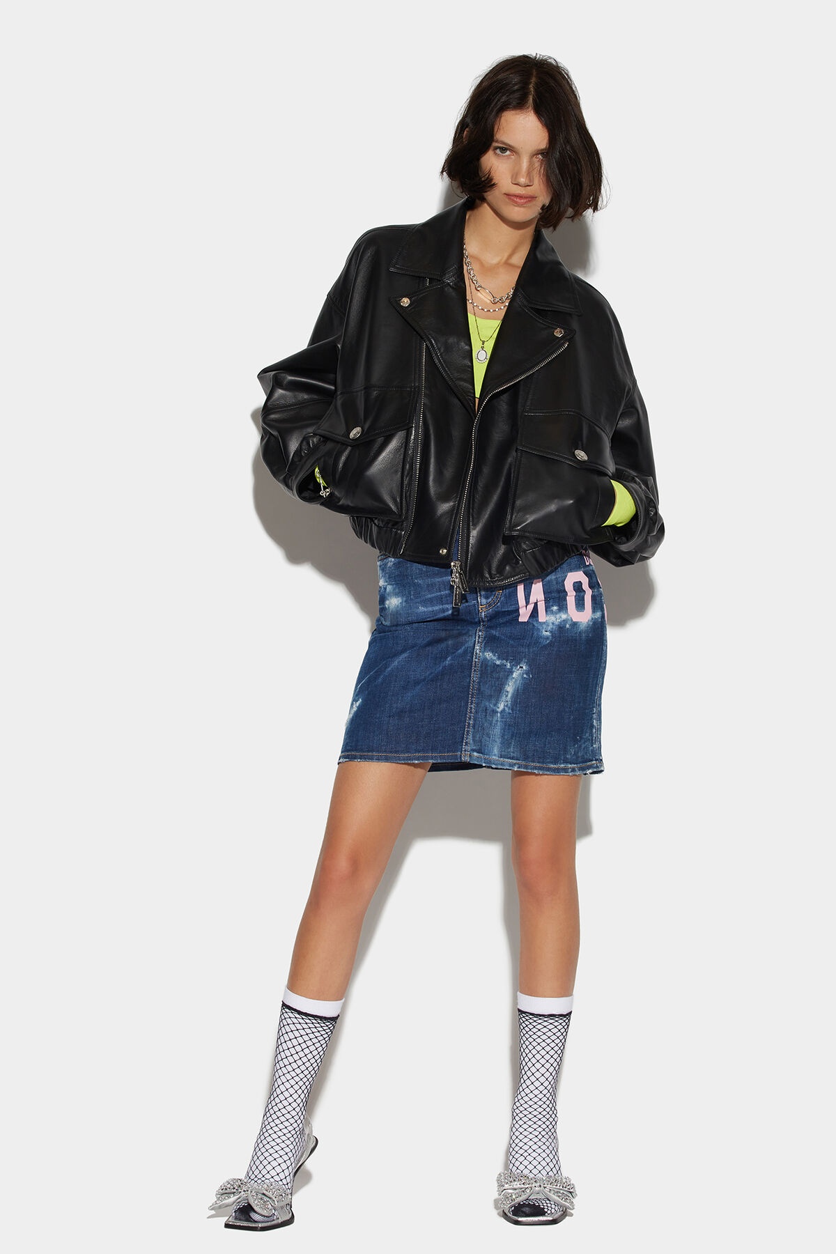 ICON CRACKED SKIRT - 1