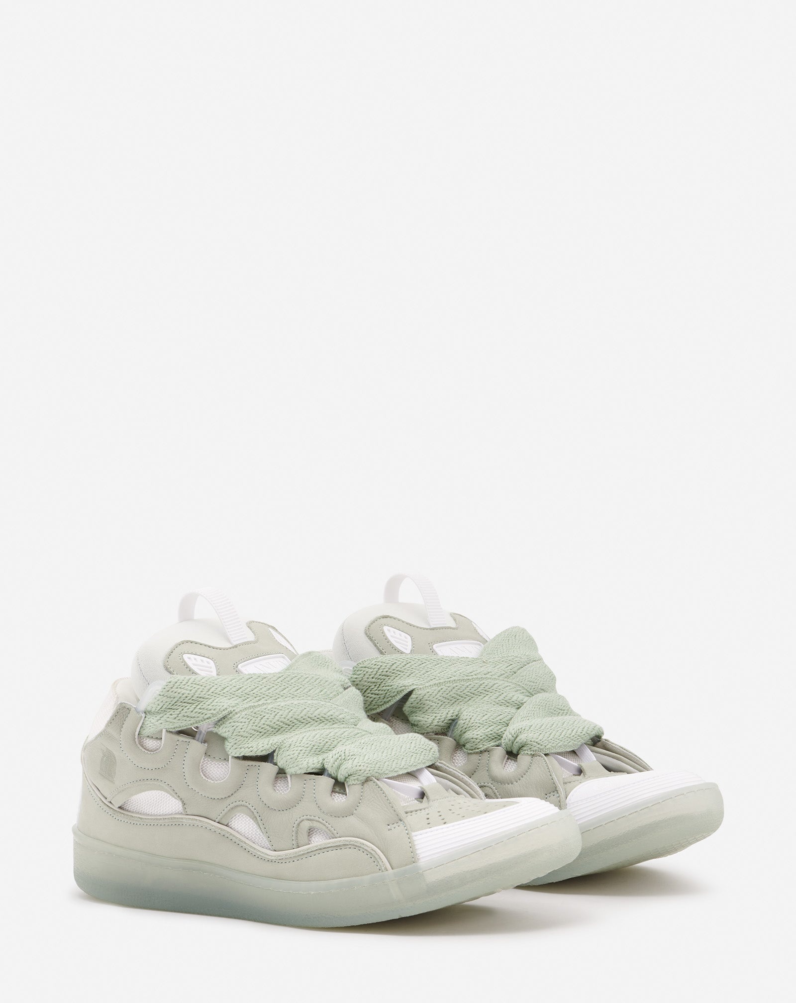 LEATHER CURB SNEAKERS - 2