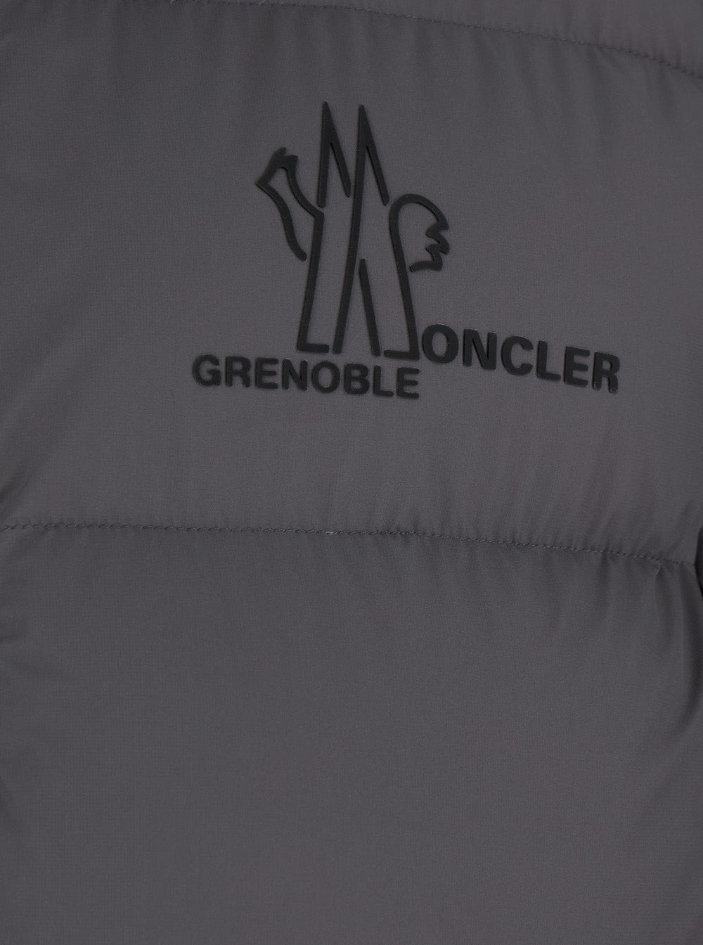 Moncler Grenoble Men 'Marcassin' Grey Down Jacket With Logo Print And Hood In Tech Fabric Man - 3