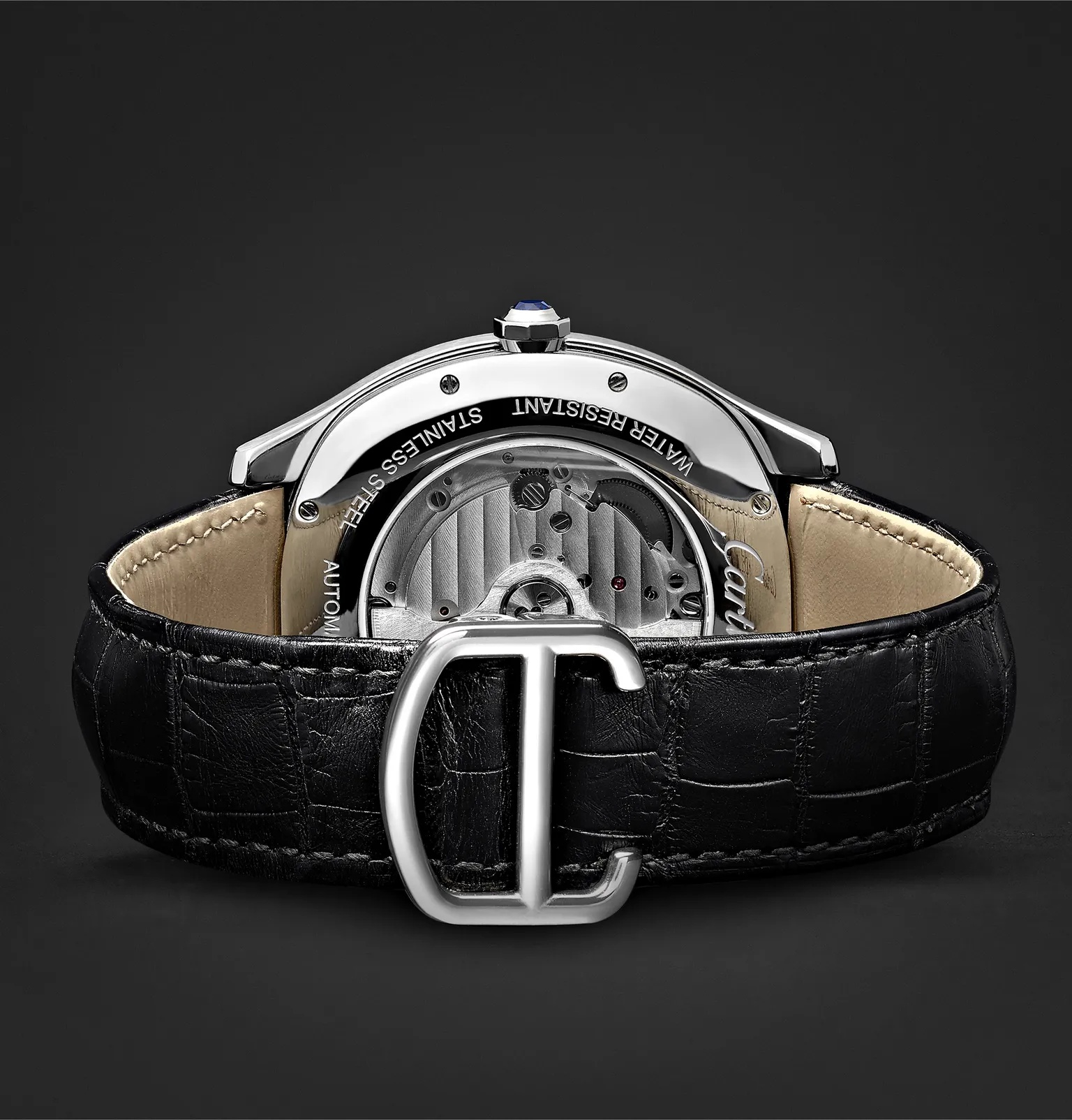 Drive de Cartier Automatic 40mm Steel and Alligator Watch, Ref. No. CRWSNM0005 - 3