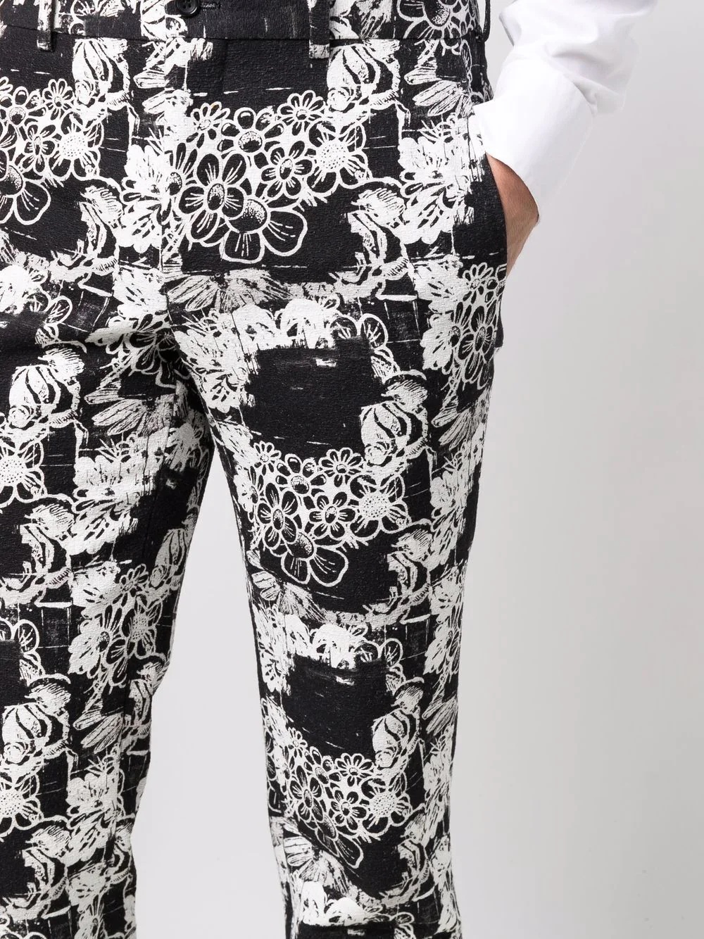 floral straight-leg trousers - 5