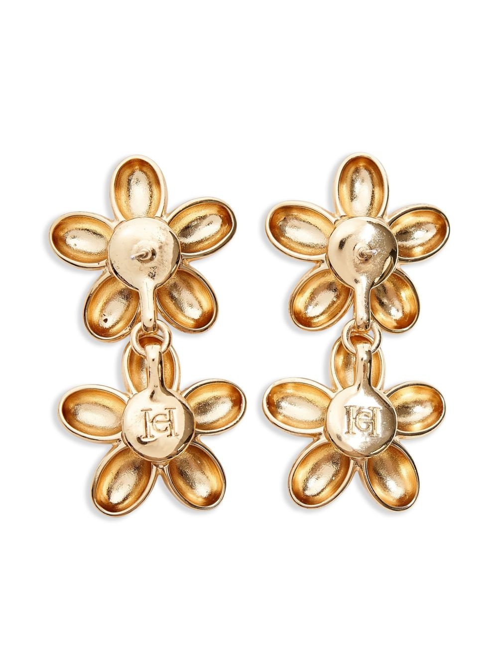 Double Flower Drop earrings - 3