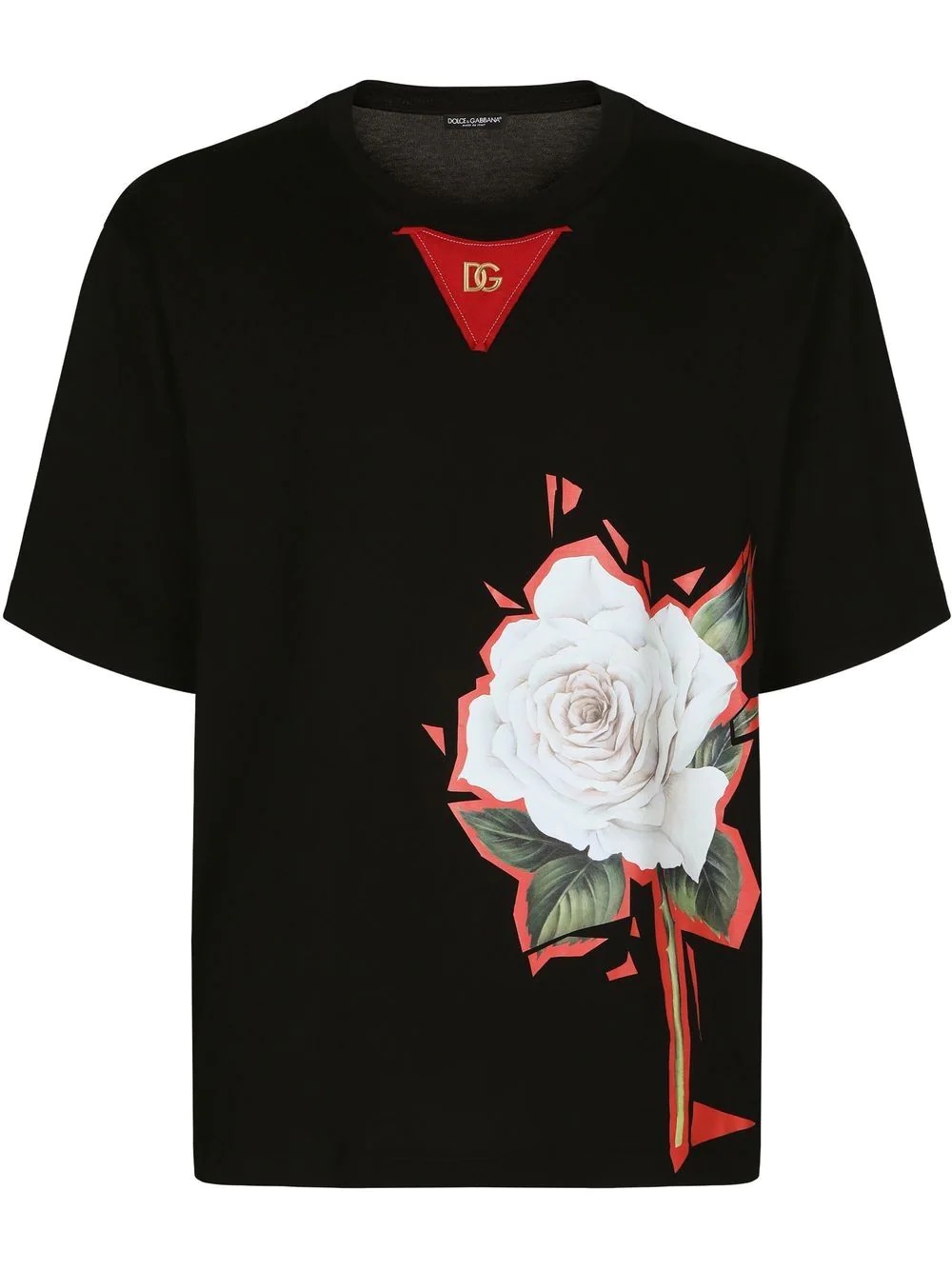 floral-print cotton T-shirt - 1